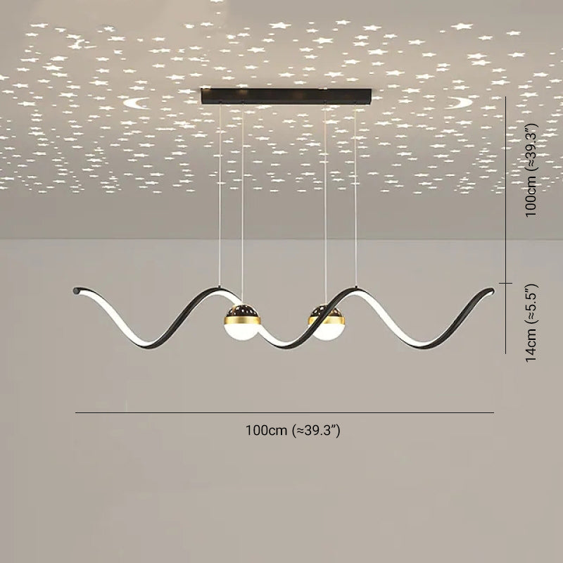 Arisha Nordic Globe Wavy Metal/Acrylic Pendant Light - Neutralighting