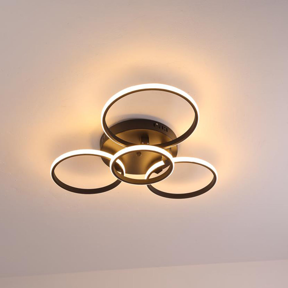 Arisha LED Ceiling Light Circle Ring, Black & White - Neutralighting