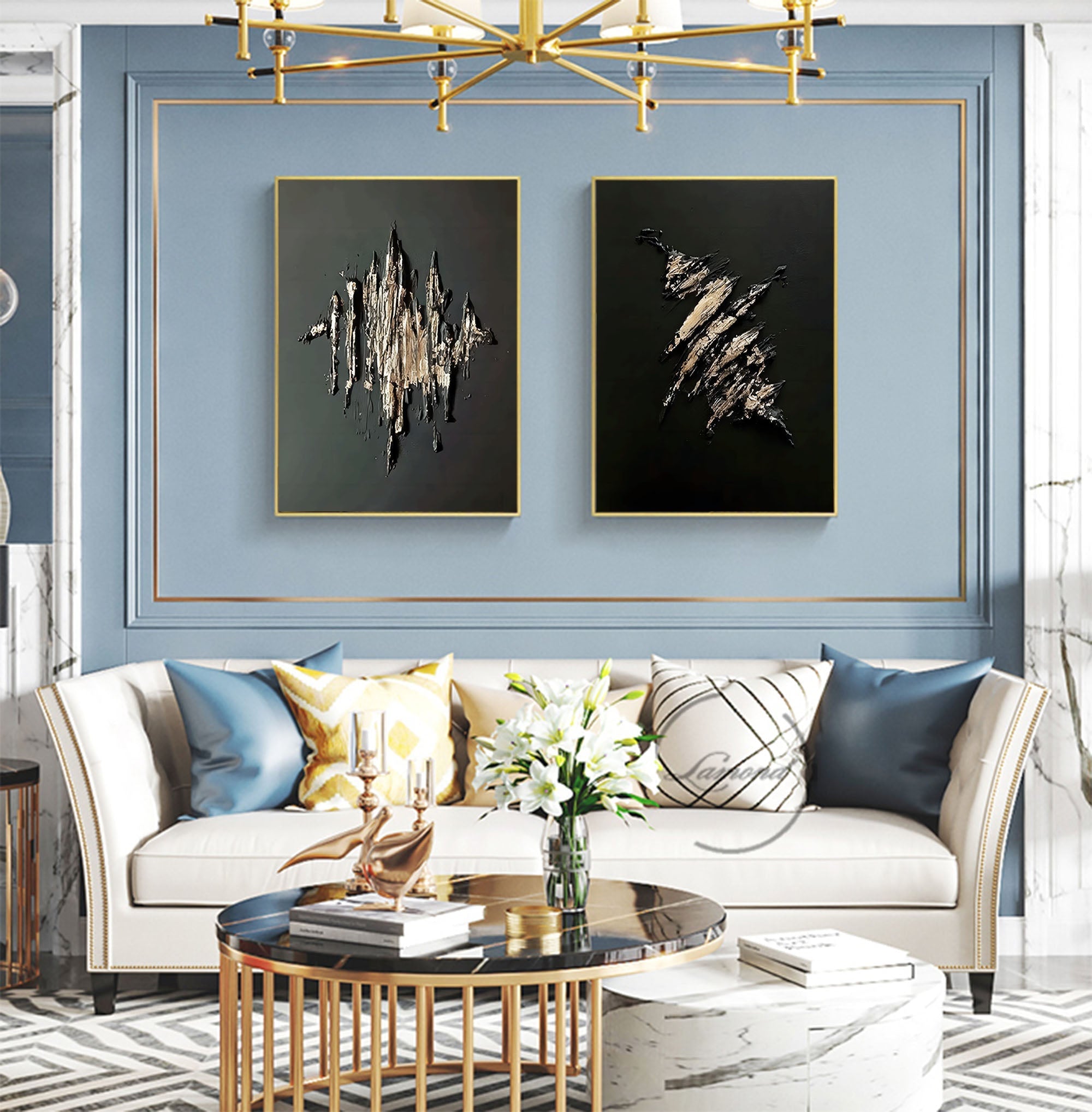 Abstract Painting Set Of 2 SP059 - Neutralighting