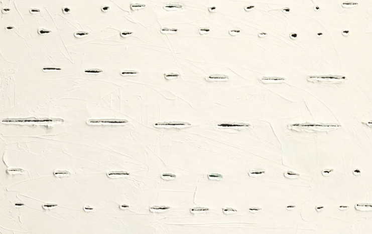 Wall Art Mustard White Vertical Line Abstract