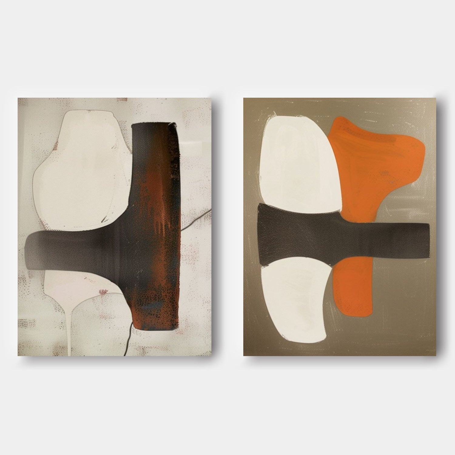 Modern Minimalist Wall Art 2 Piece Set