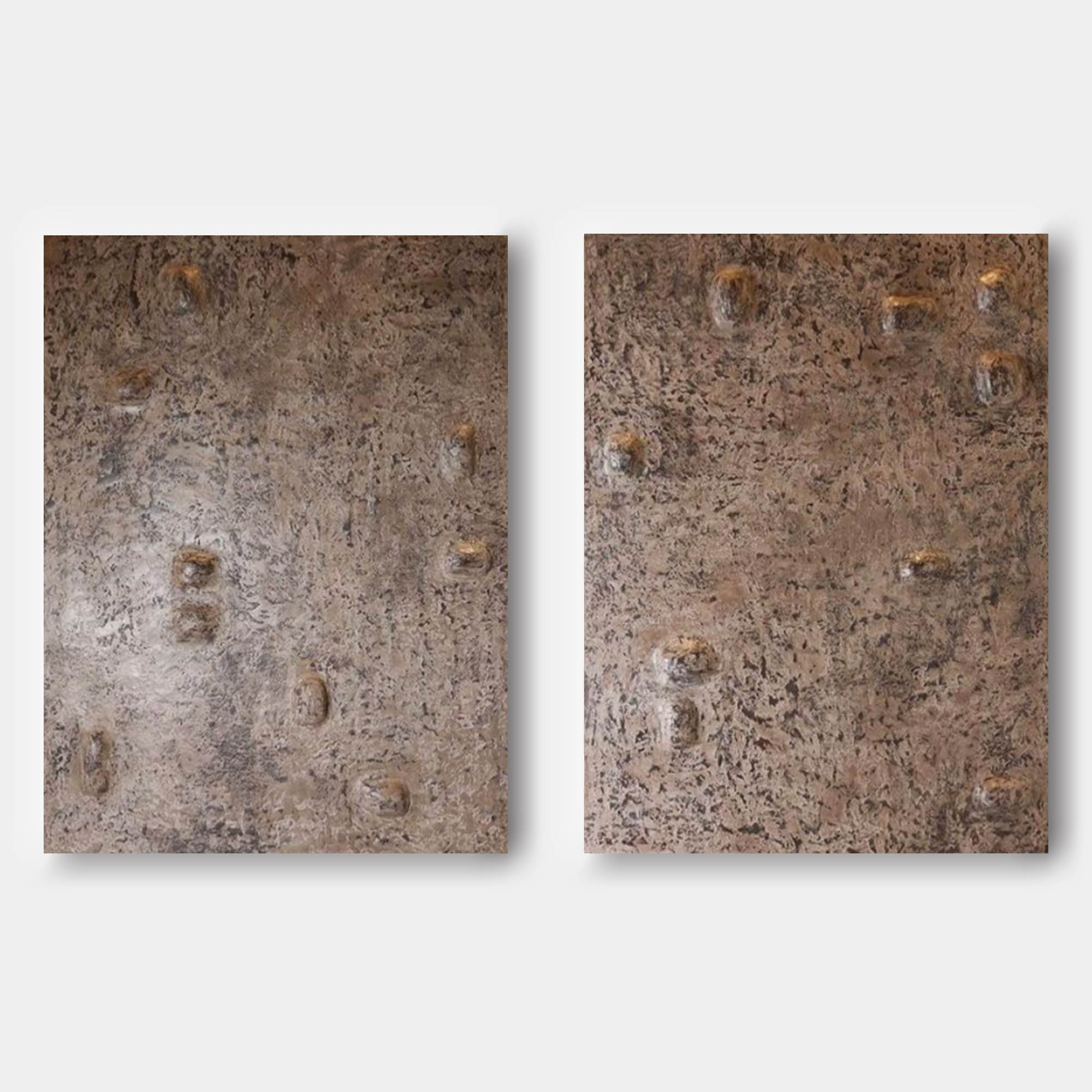 Wall Art Diptych Abstract Mineral Vein Warm