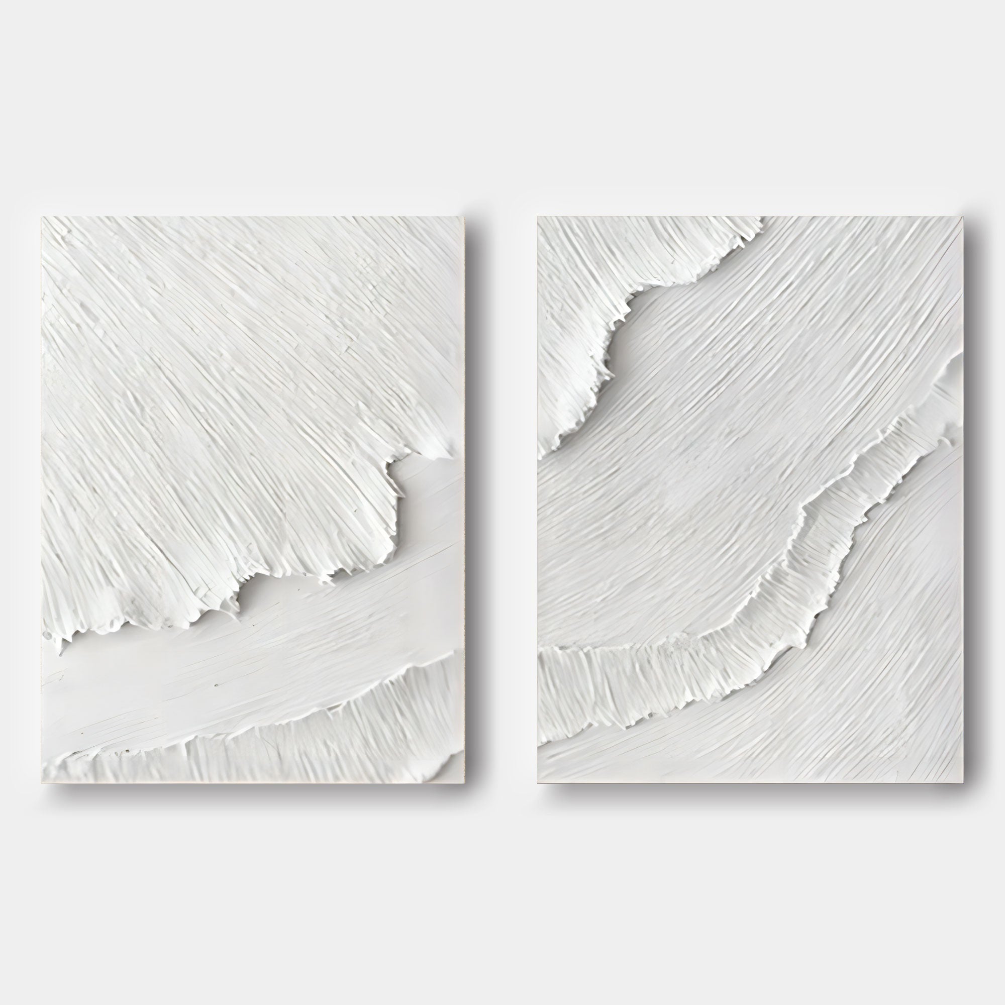 Wall Art Abstract White Serene Modern