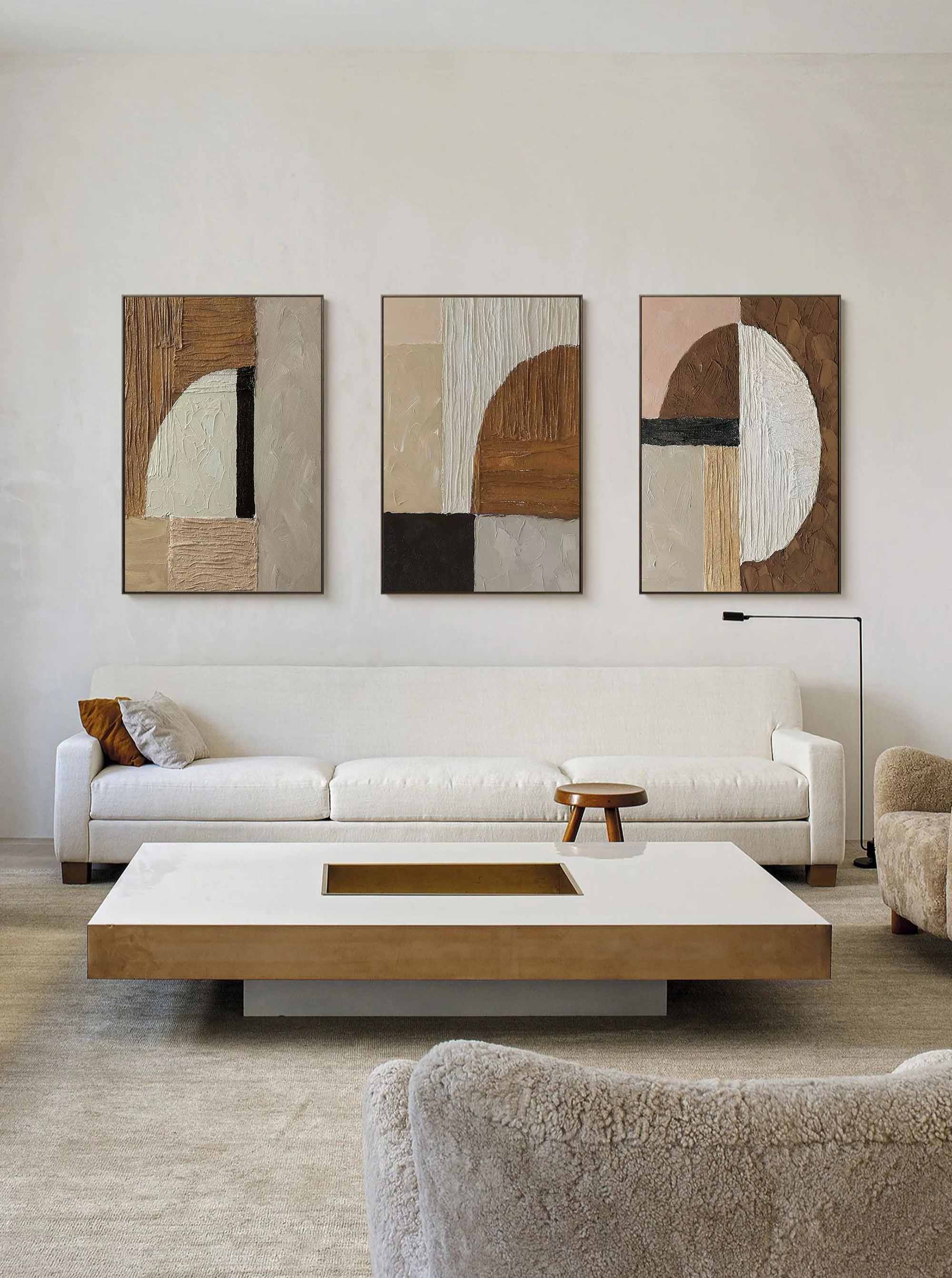 Wall Art Abstract Elegant Neutral Geometric
