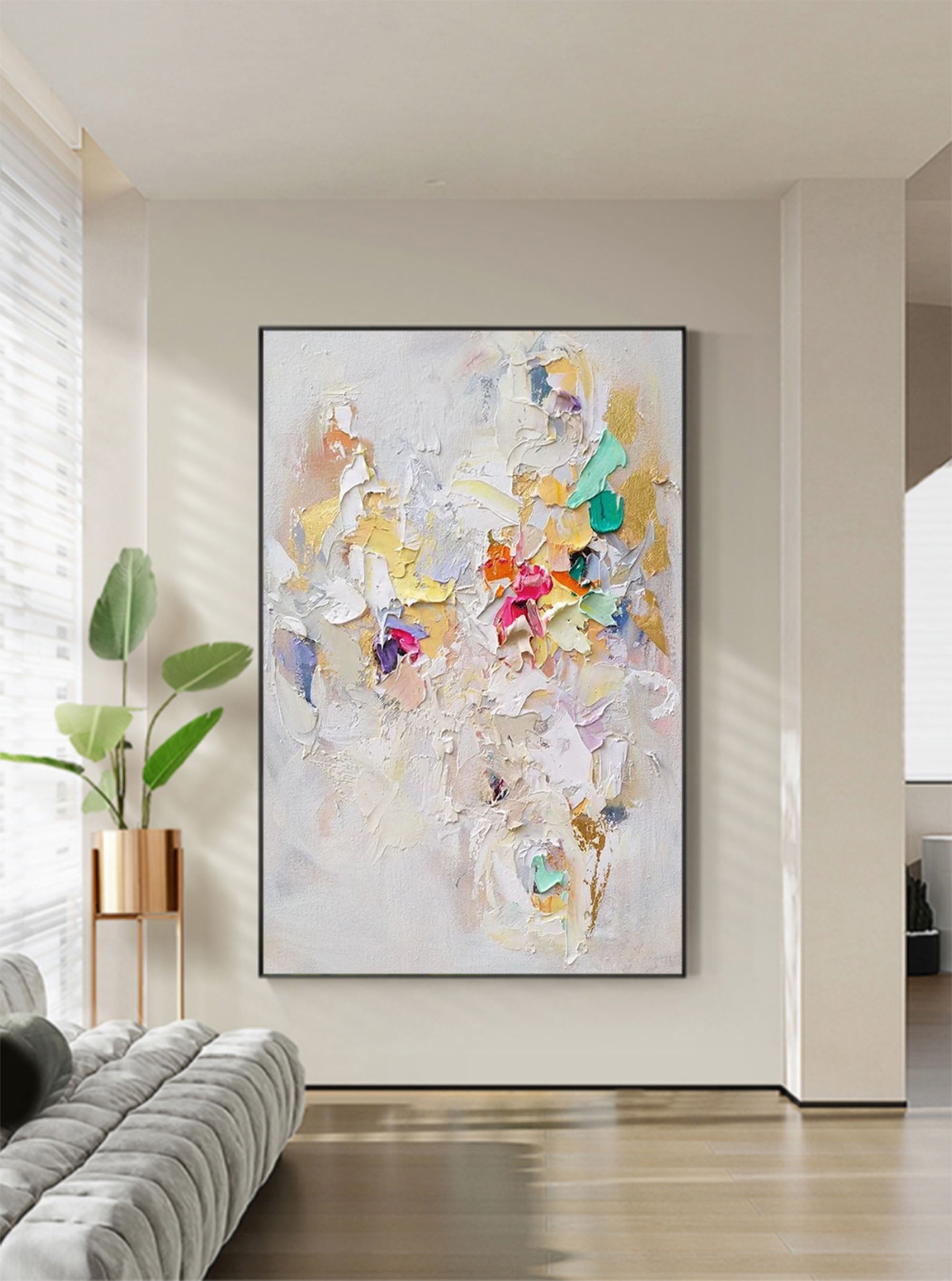 Plaster Art Texture Painting SG182 - Neutralighting