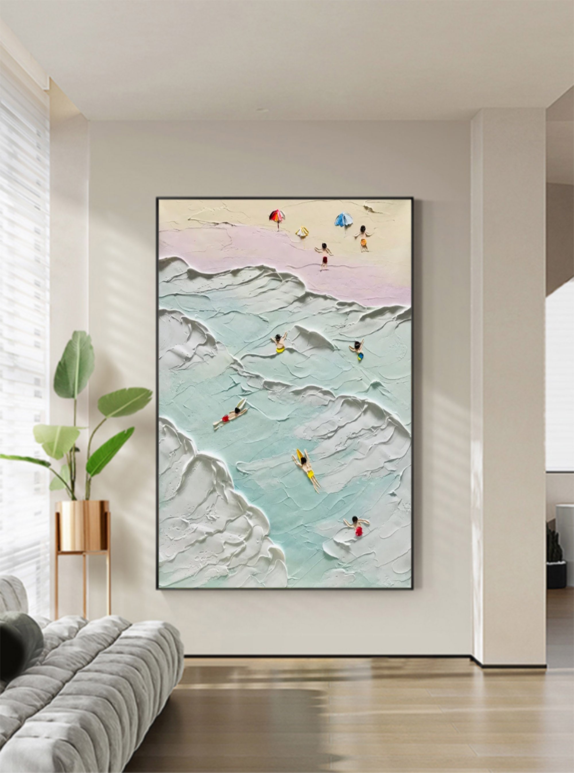 Plaster Art Texture Painting SG178 - Neutralighting