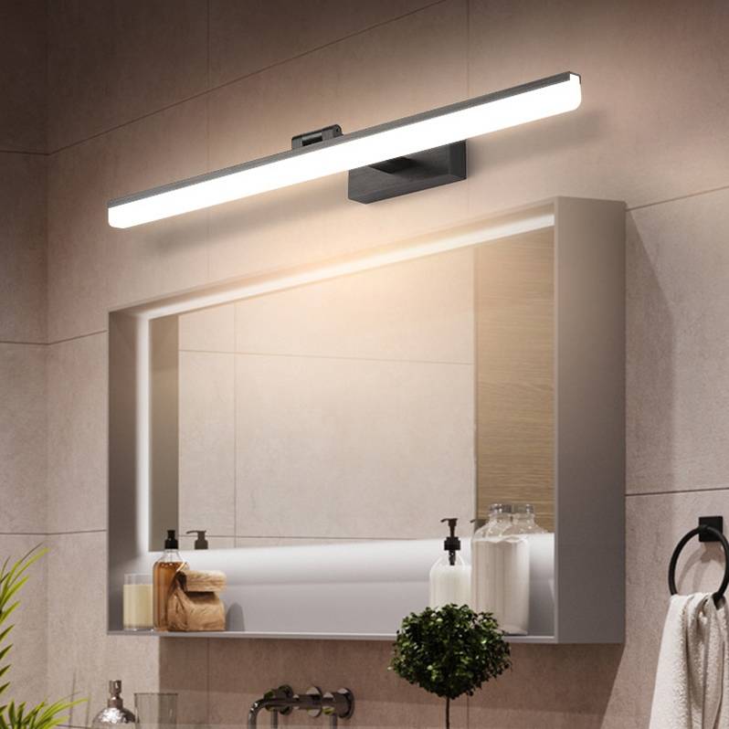 Arisha Minimalist Rectangular Metal/Acrylic Wall Lamp, Black/White - Neutralighting