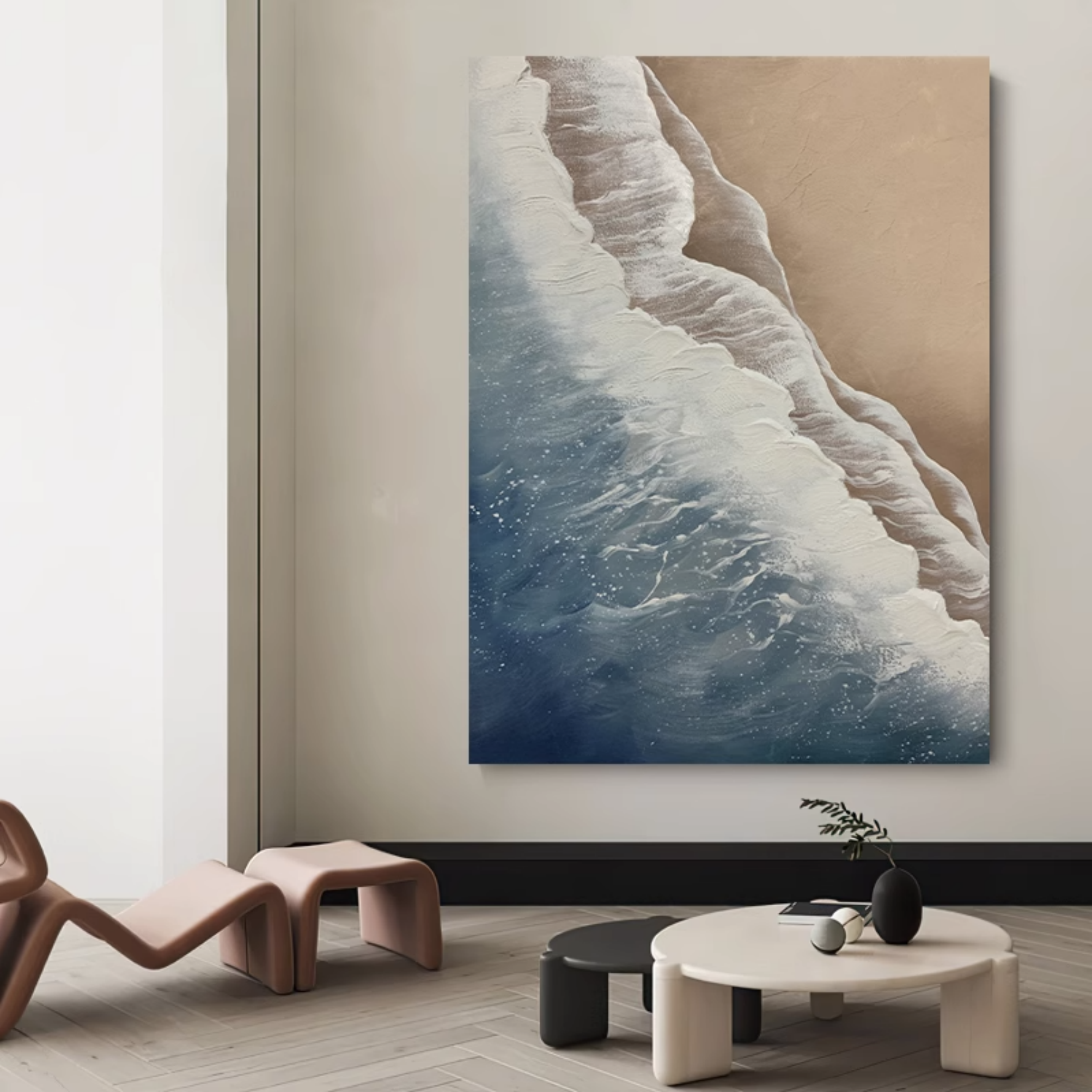 Plaster Art texture painting TX003 - Neutralighting