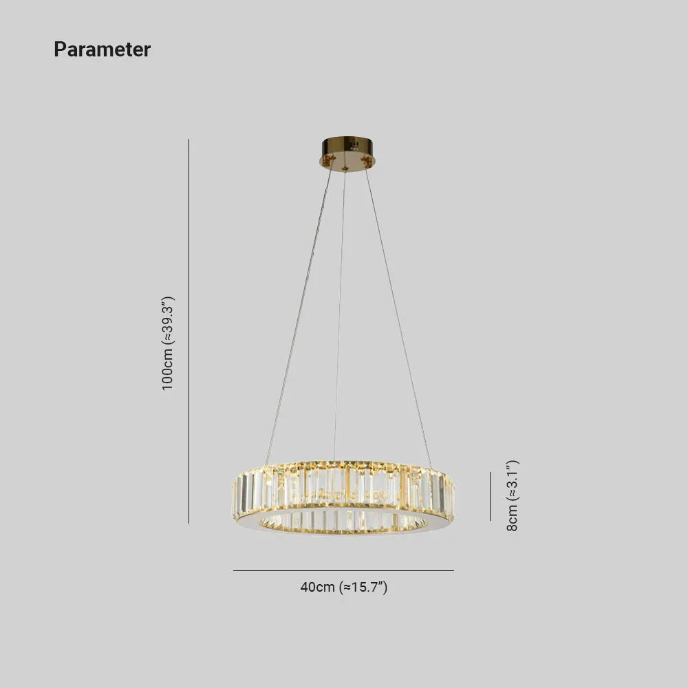 Kristy Elegant Round Crystal Chandelier, Clear - Neutralighting