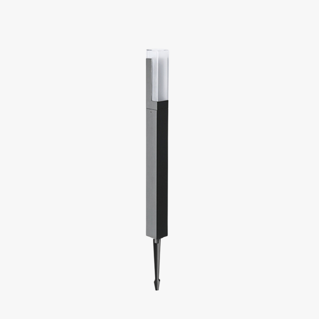 Ray Modern Metal Solar Outdoor Path Light, Black - Neutralighting