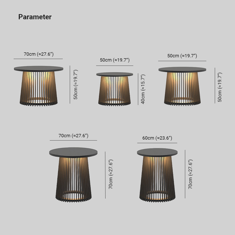 Ray Table Metal Rechargeable/Solar Metal&Acrylic Outdoor Floor Lamp - Neutralighting