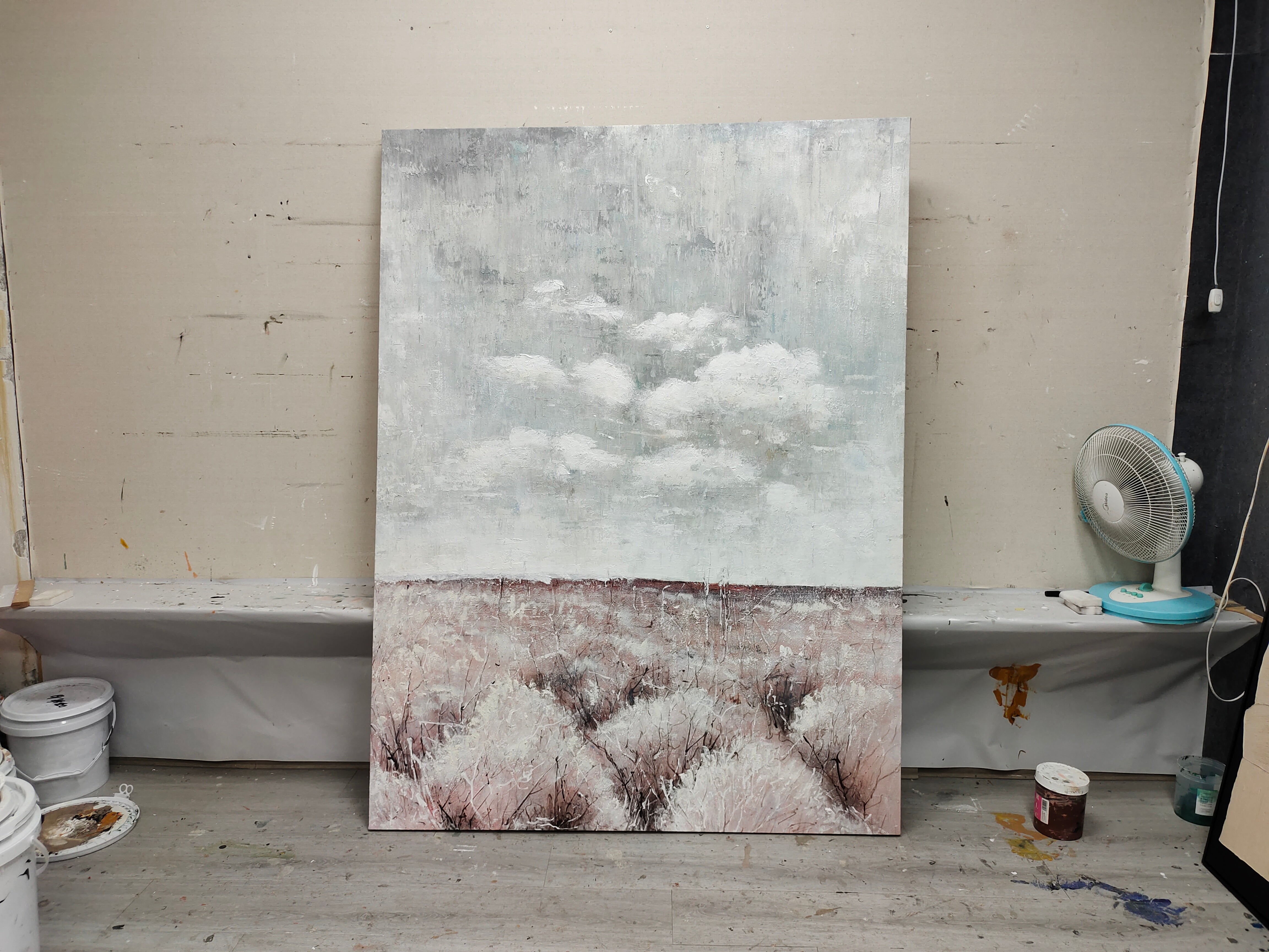 Wall Art Square Abstract Prairie Horizon
