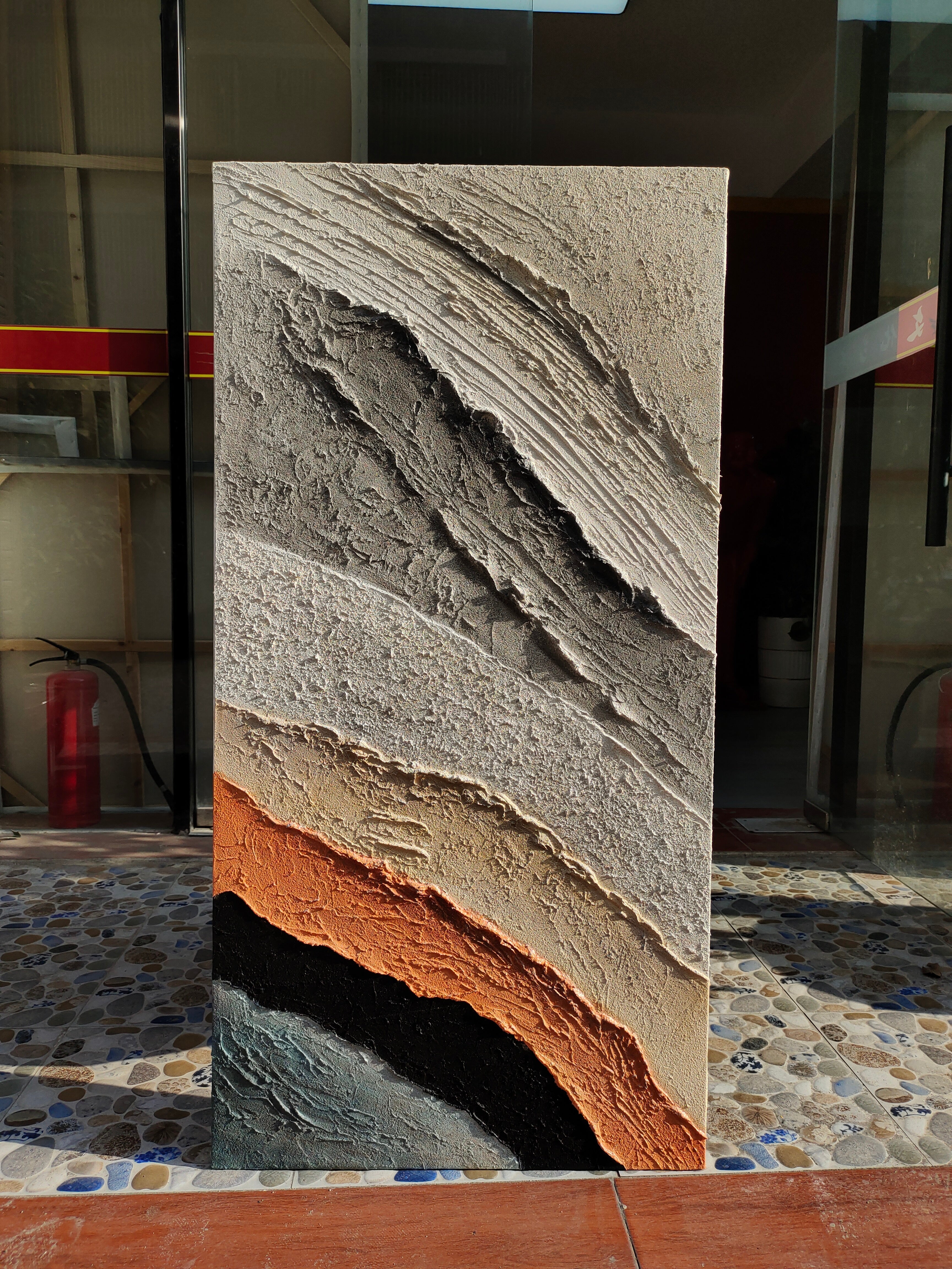 Plaster Art Texture Painting SG057 - Neutralighting