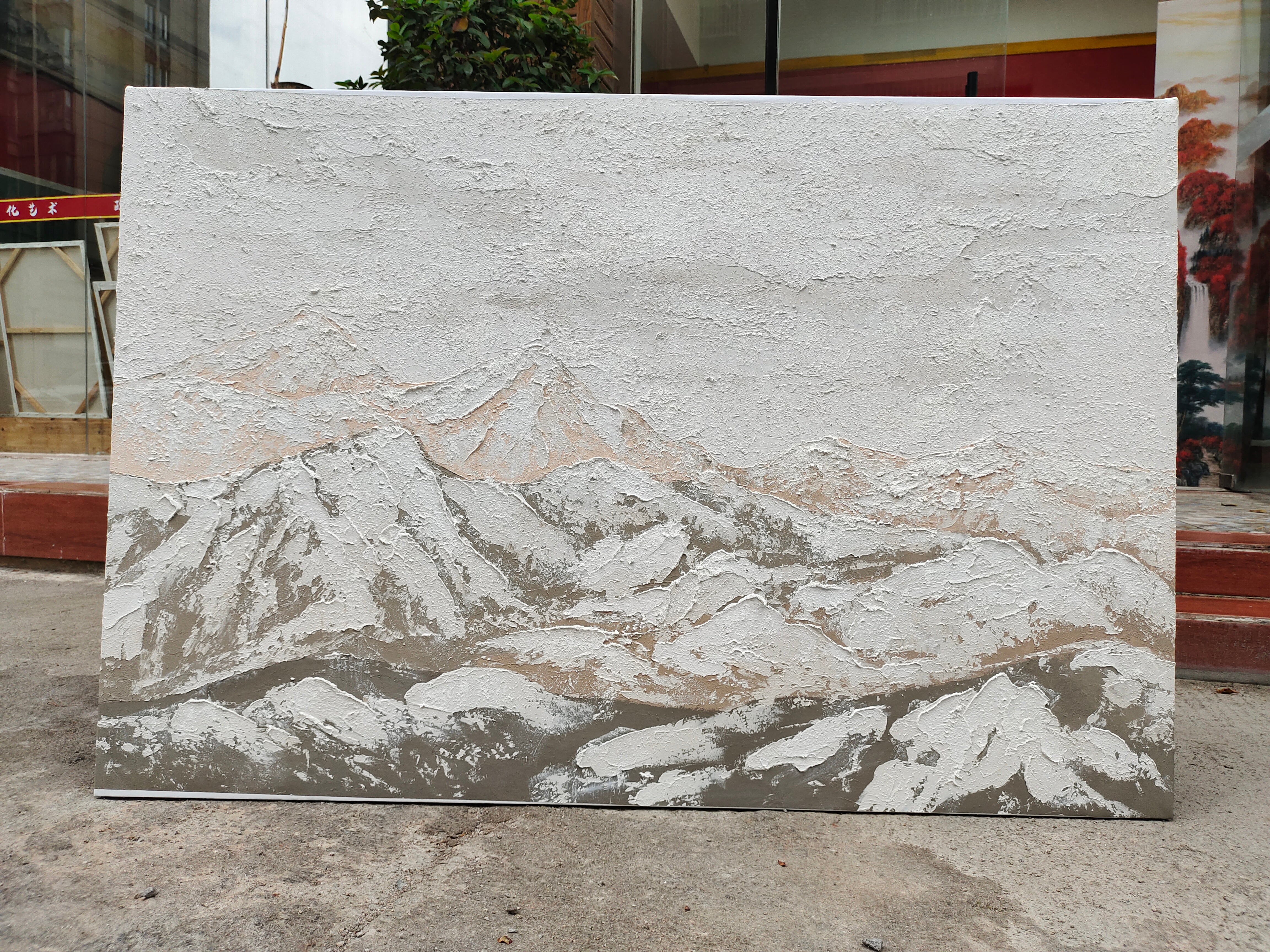 Wall Art Neutral Mountain Landscape