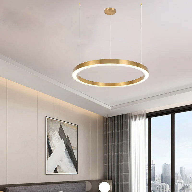 Arisha Modern Ring Metal Pendant Light, Gold - Neutralighting