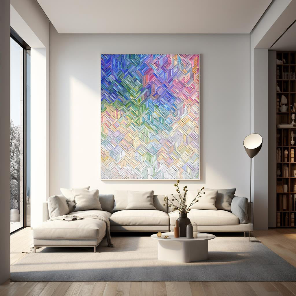 Wall Art Abstract Gradient Geometric Playful