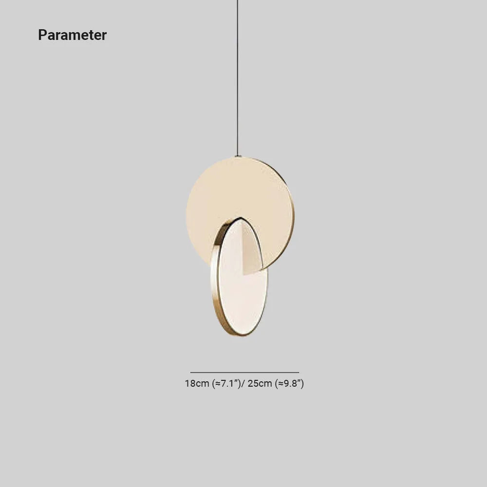 Arisha Pendant Light, Disc, Gold/Silver - Neutralighting