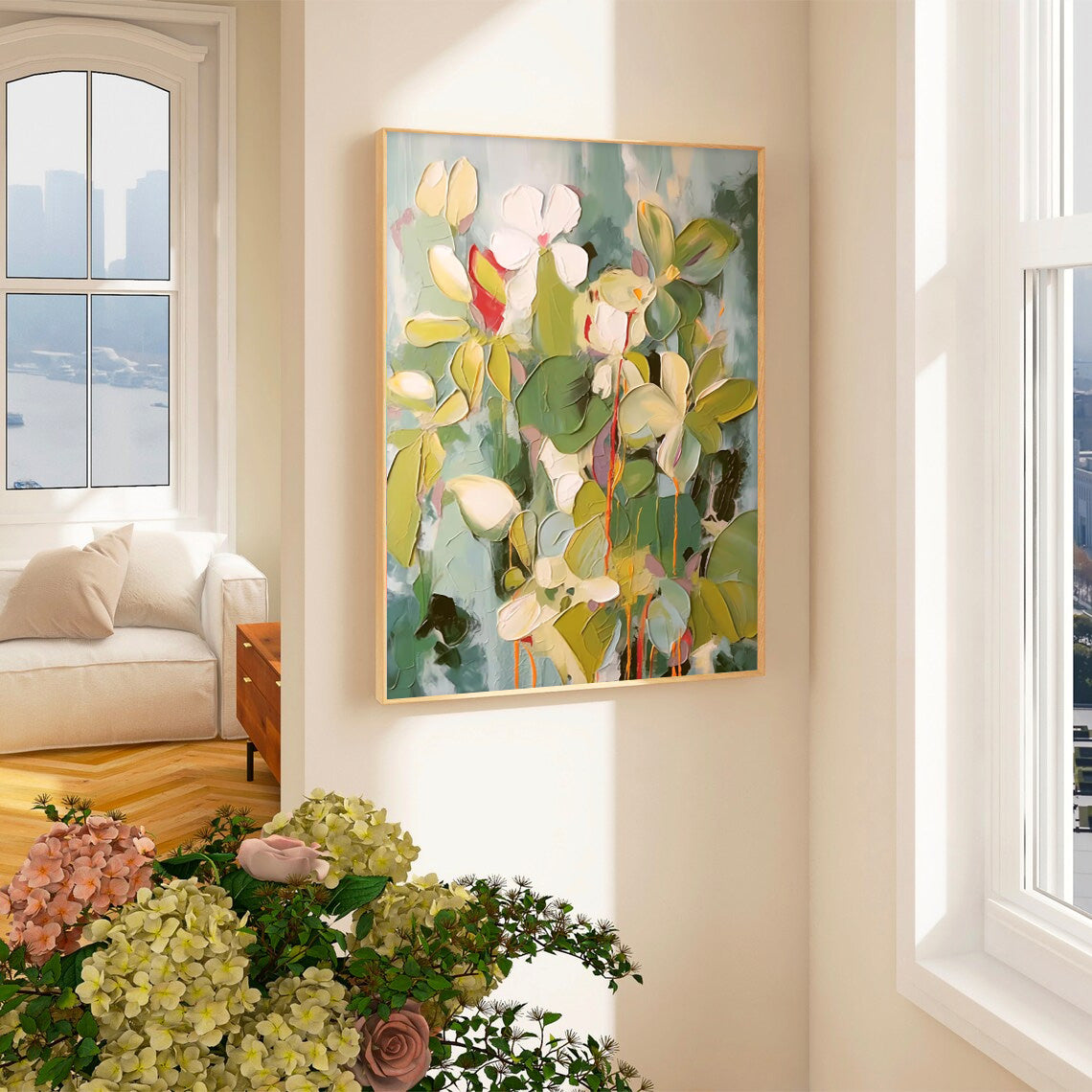 Wall Art Fresh Pale Petal Botanical Blossom