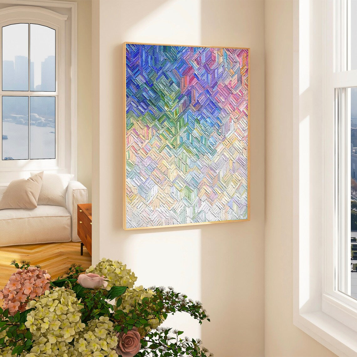 Wall Art Abstract Gradient Geometric Playful