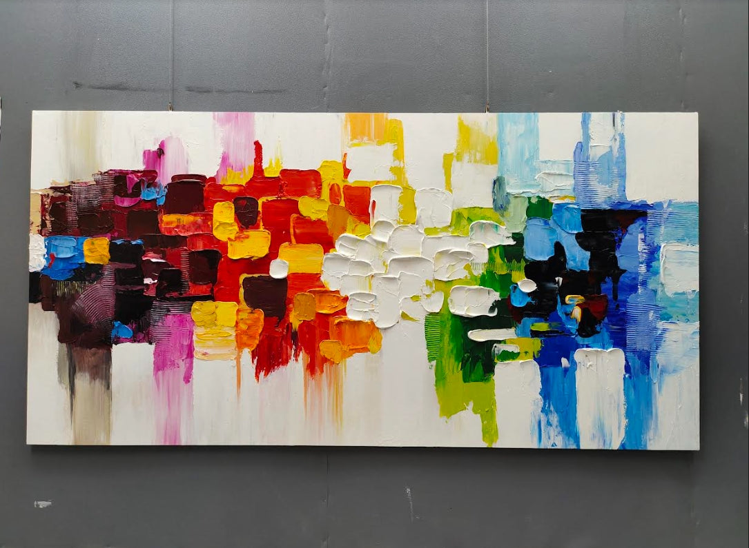 Wall Art Colorful Dynamic Abstract Chaotic