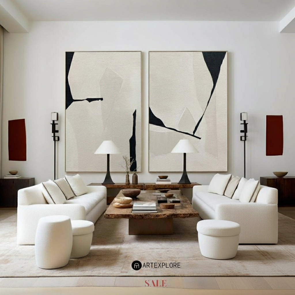 Set of 2 Abstract Art #ABAO63