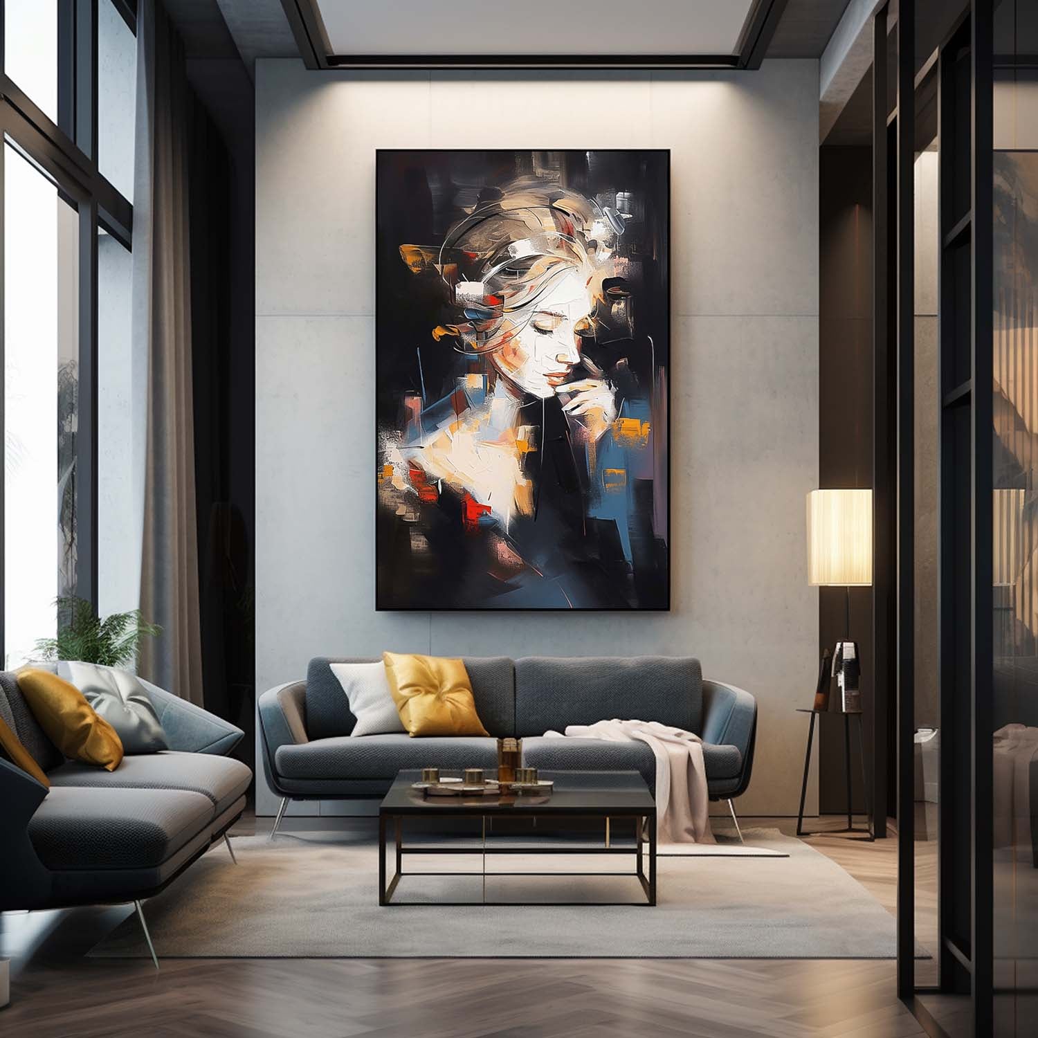 Wall Art People Impasto Expressionist Moody