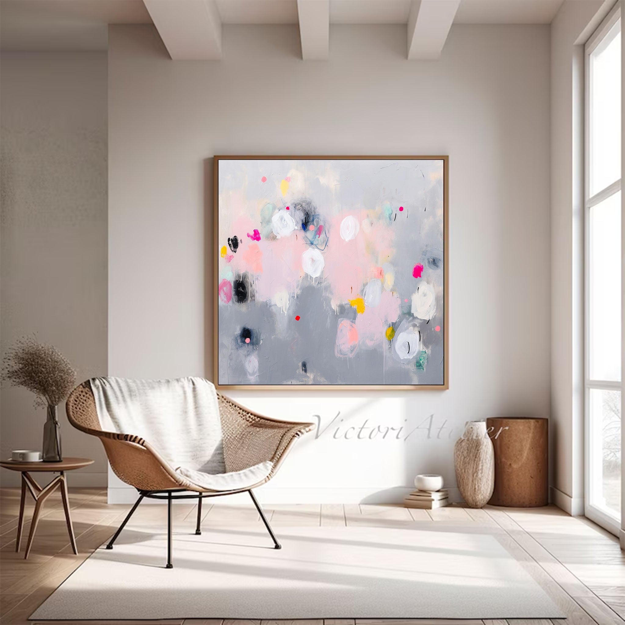 Abstract Canvas Art AB393 - Neutralighting