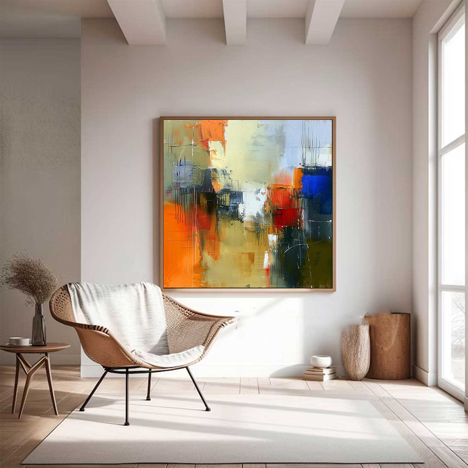 Wall Art Abstract Dynamic Bustling Atmosphere