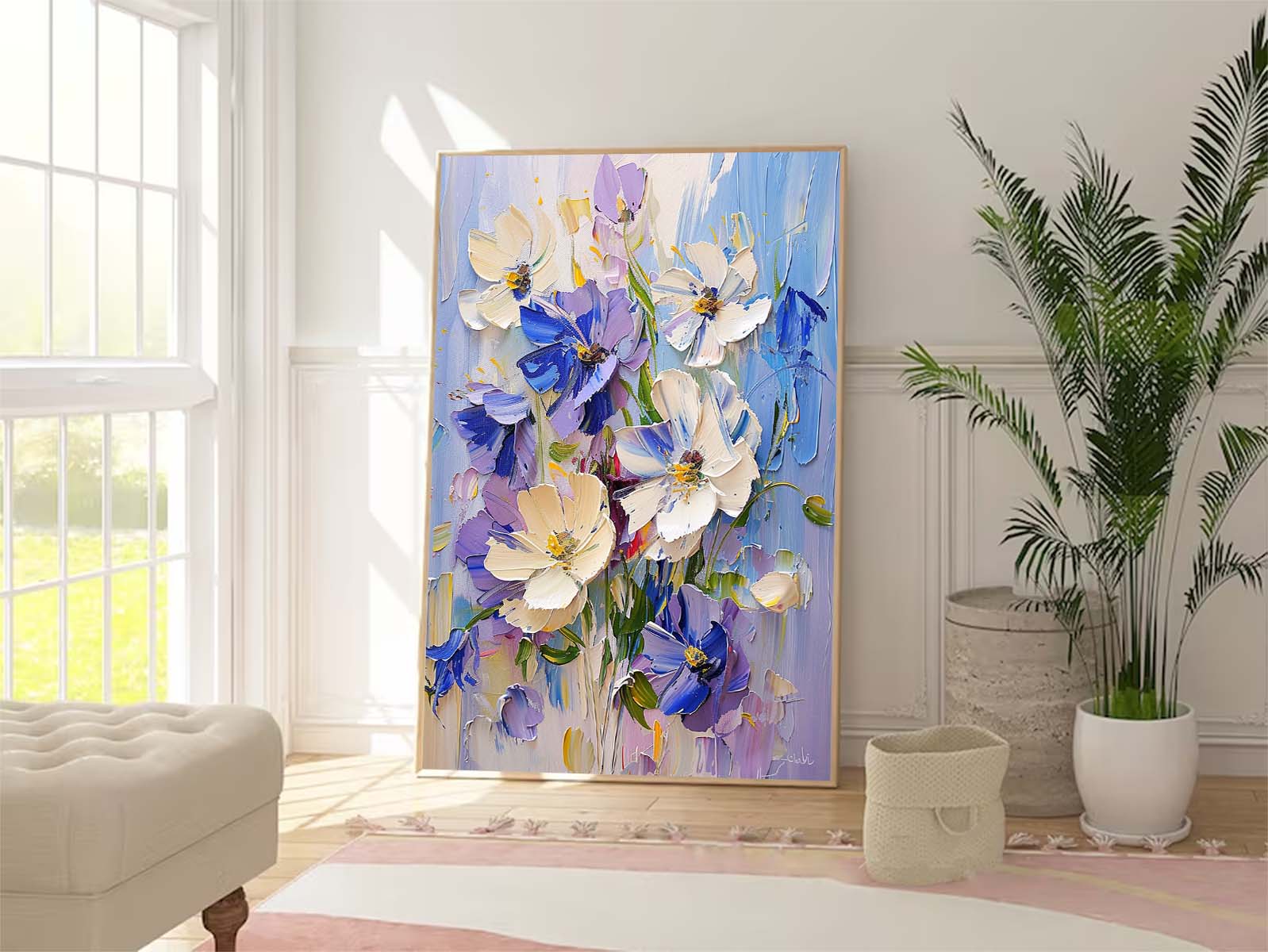 Wall Art Flower Painterly Modern Elegant