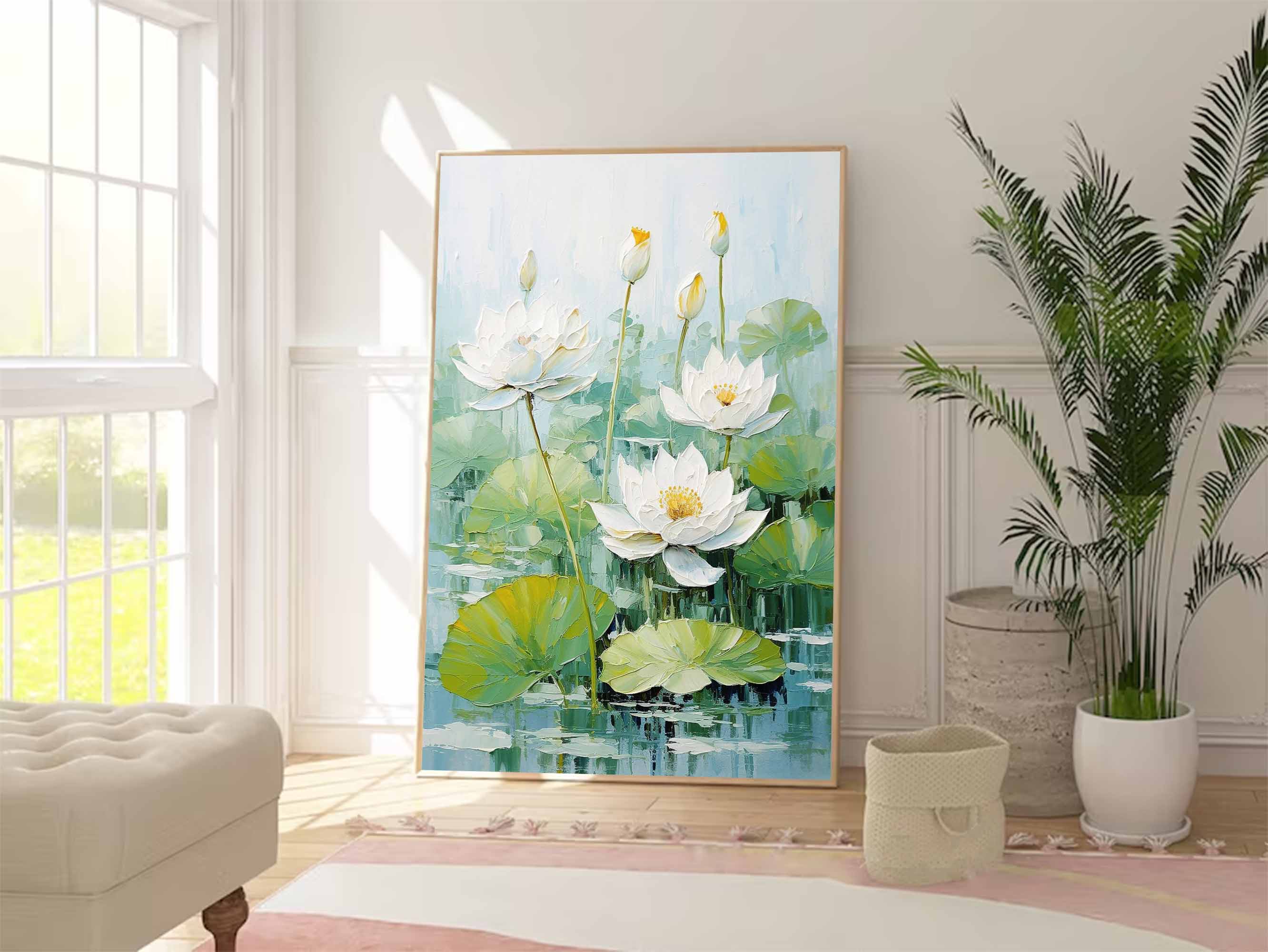 Wall Art Flower Impasto Botanical Natural Cheerful