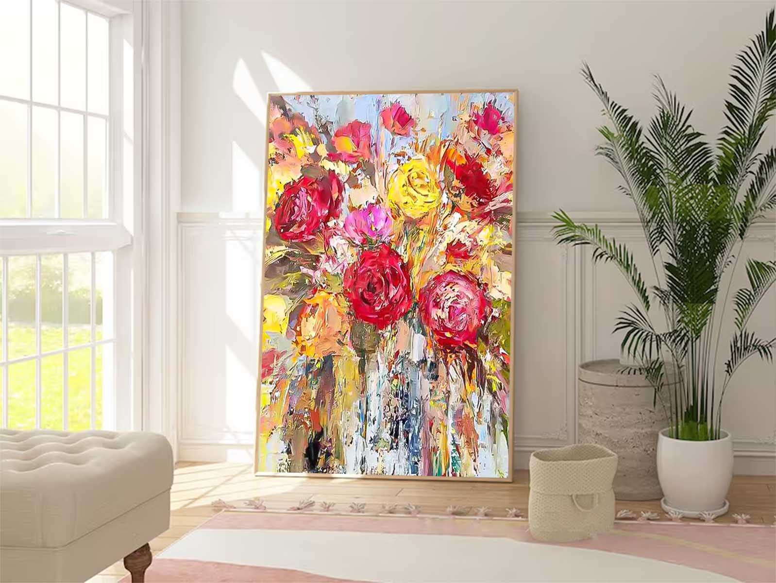 Wall Art Flower Nature Impressionist Cheerful