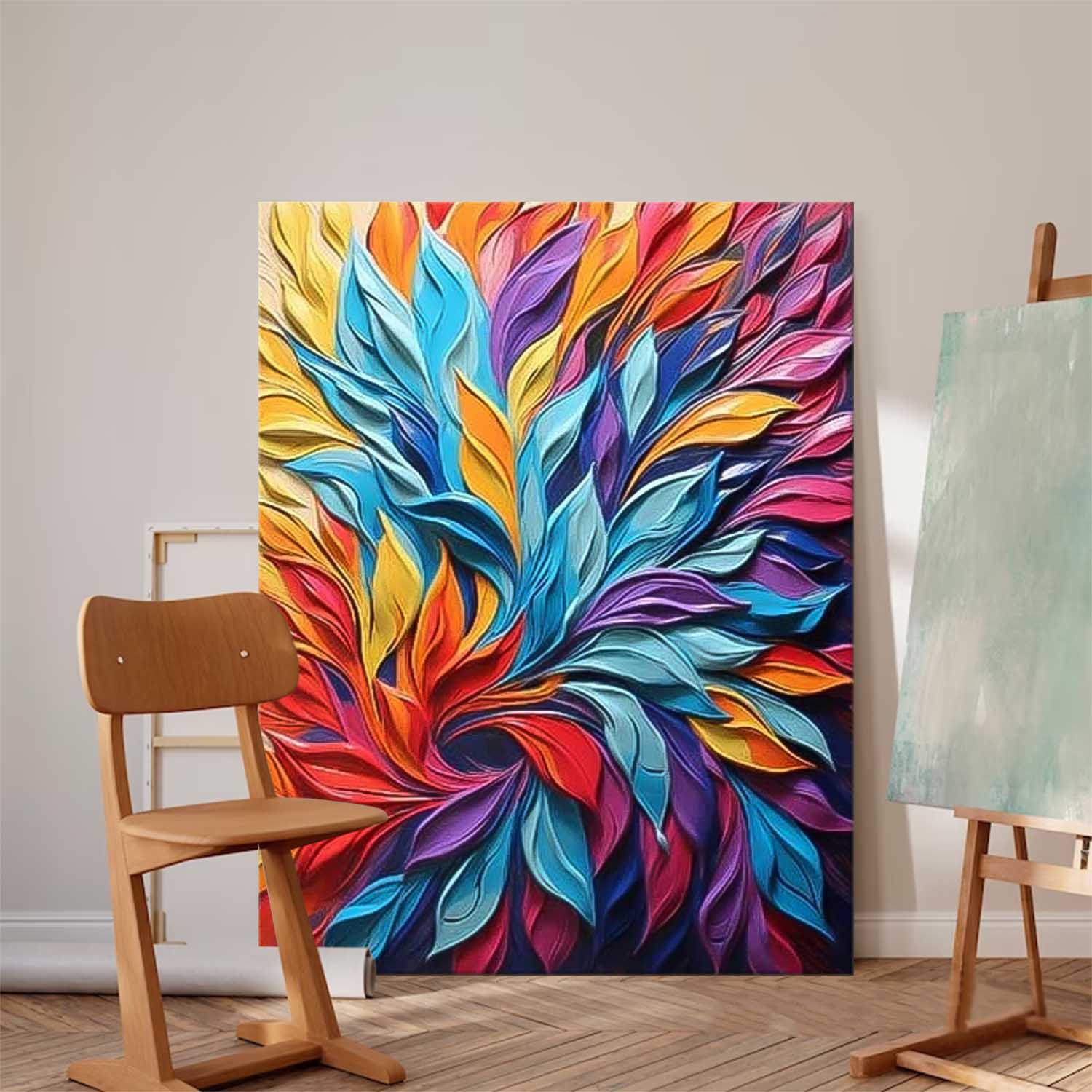Wall Art Impasto Abstract Swirling Energetic