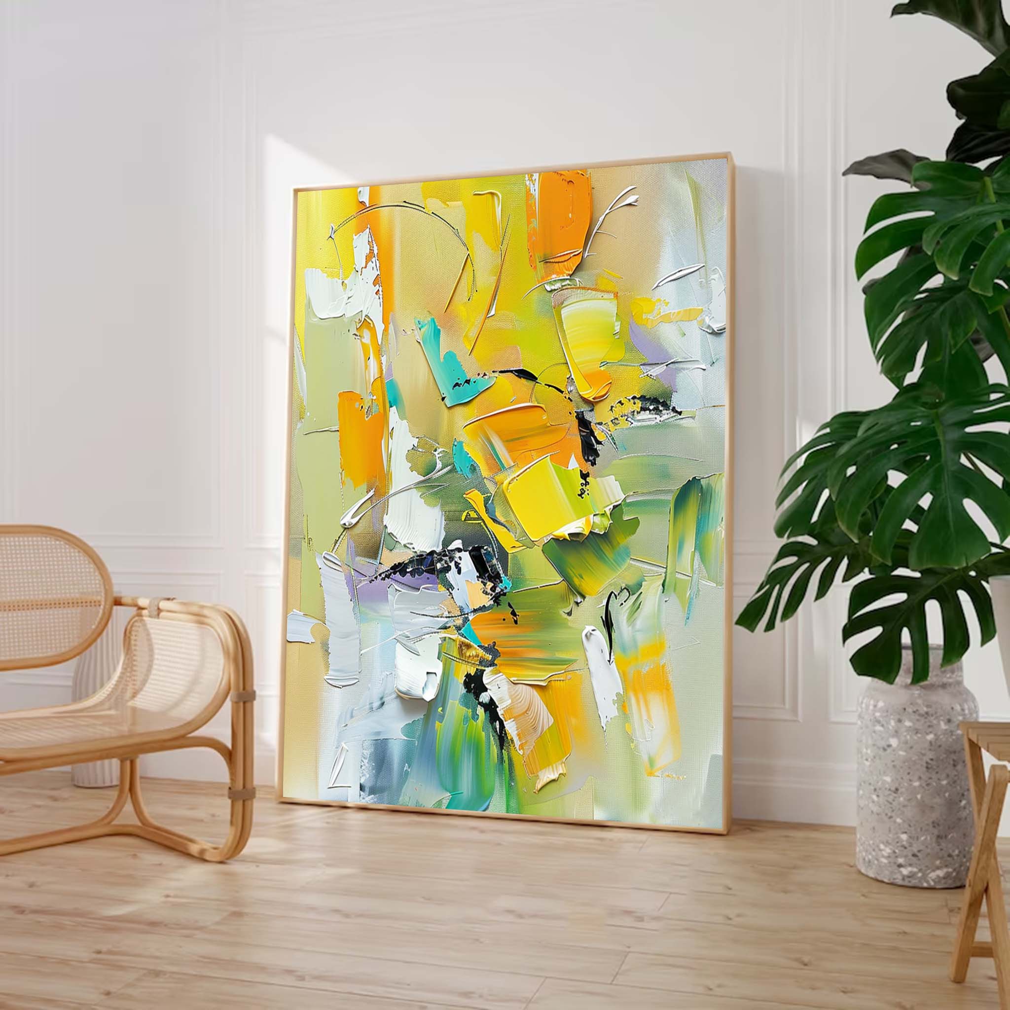 Wall Art Vibrant Impasto Abstract Expressionist