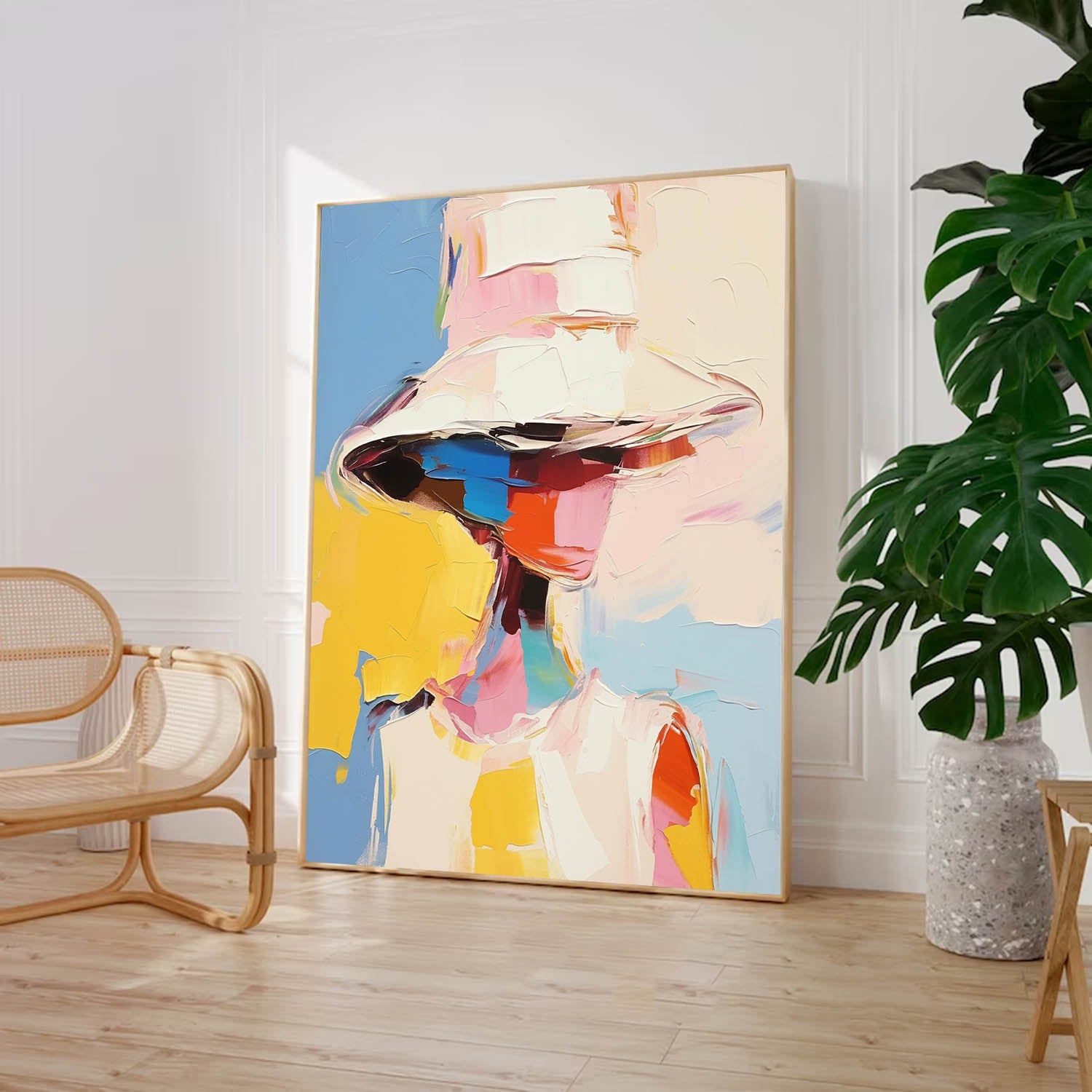 Wall Art Impasto People Elegant Emotional Abstract