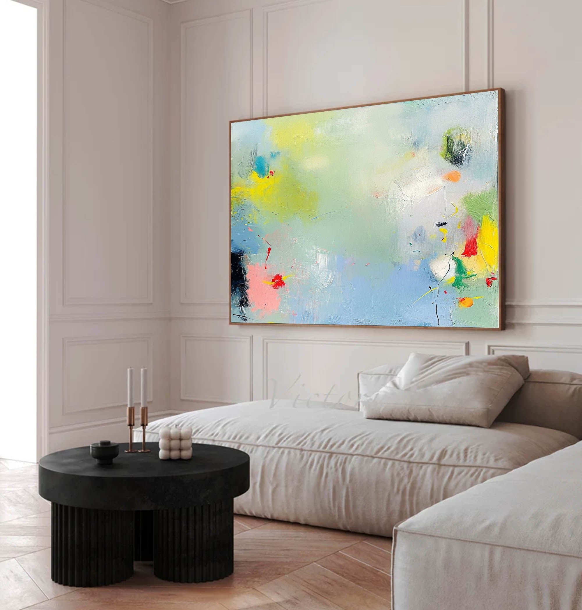 Wall Art Abstract Serene Calm Fresh Tone Decor
