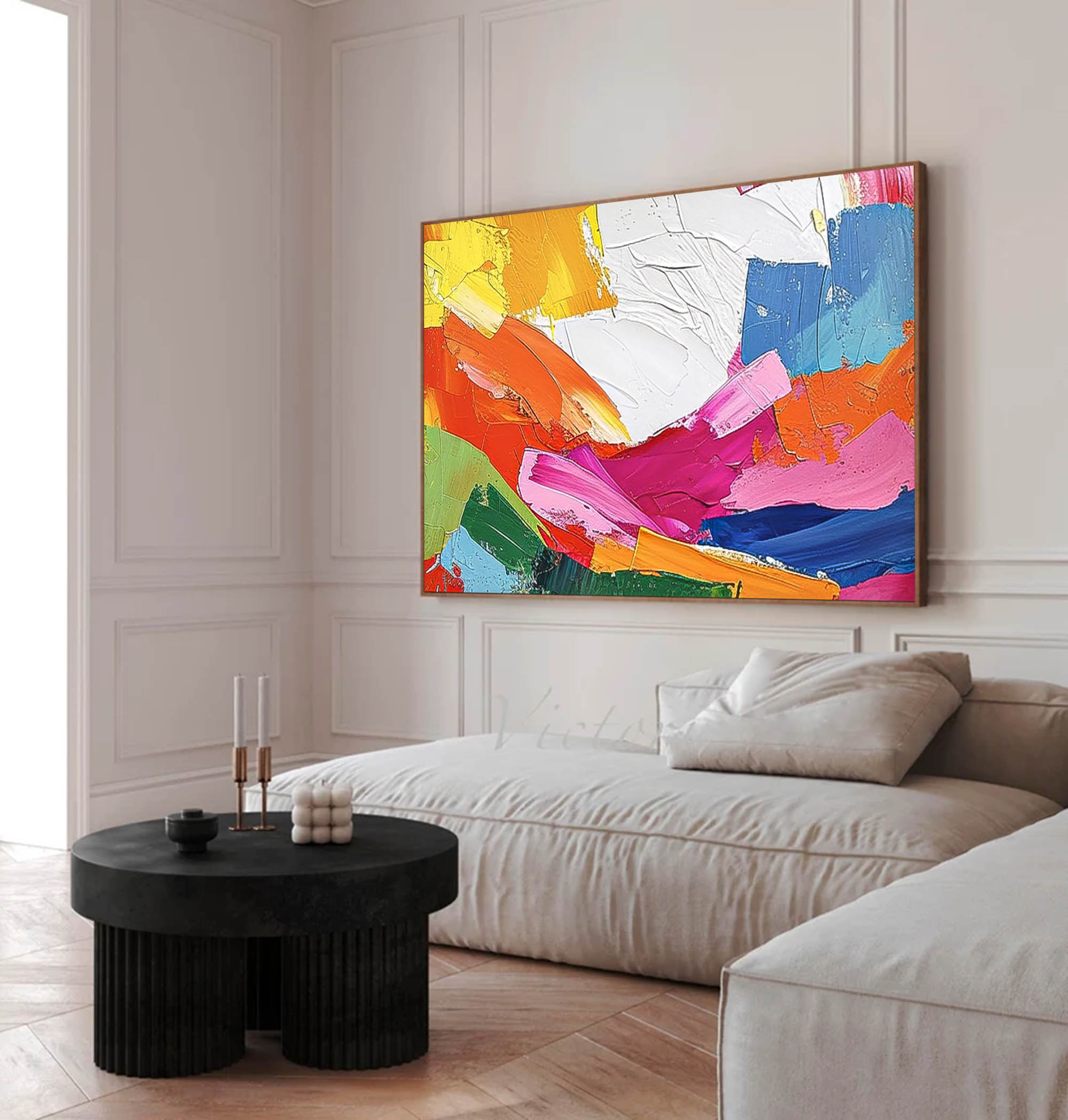 Wall Art Vibrant Impasto Abstract Expressionist