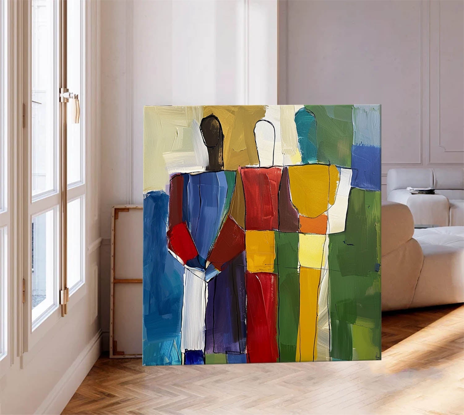 Wall Art Figurative Painterly Geometric Cubist