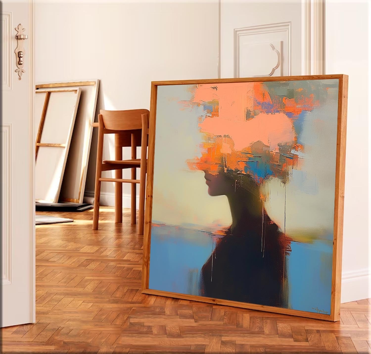Wall Art People Contemporary Serene Painterly