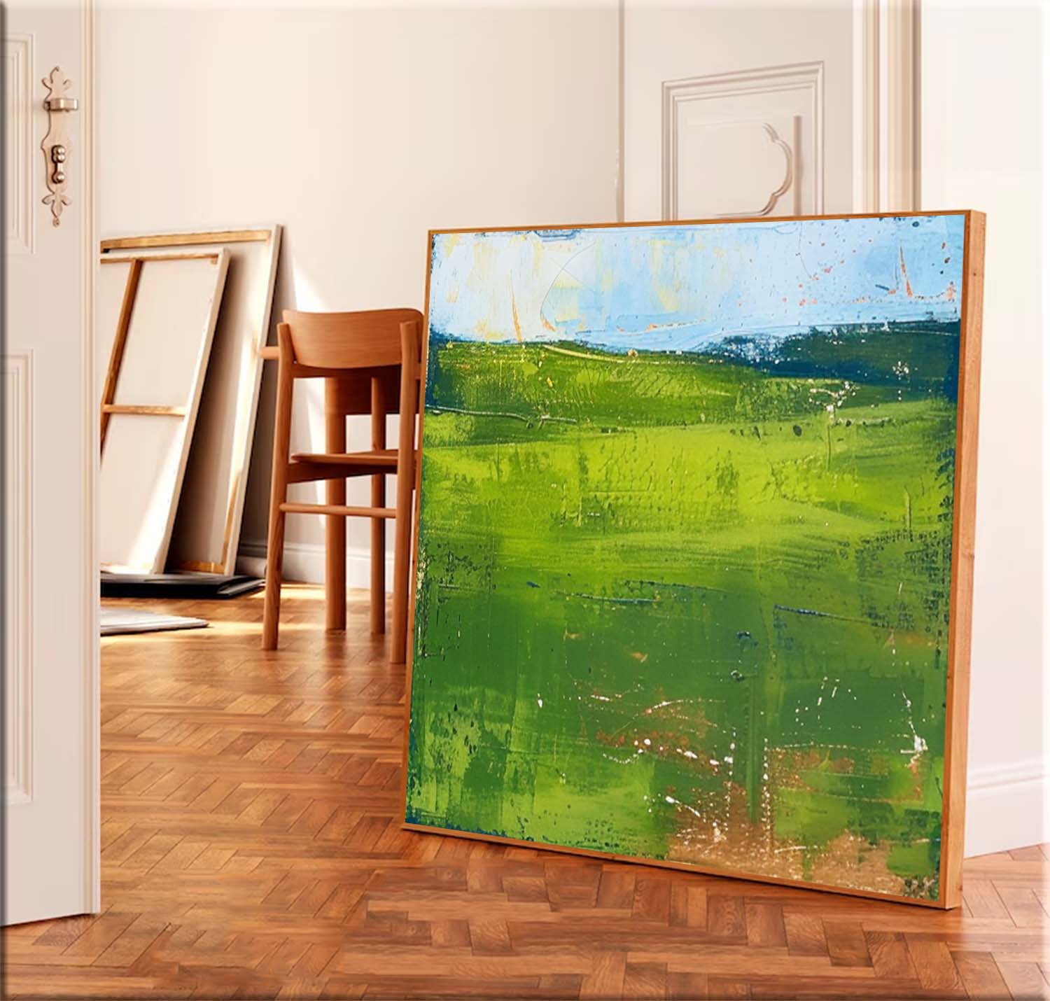 Wall Art Abstract Fresh Fresh Lake Impasto