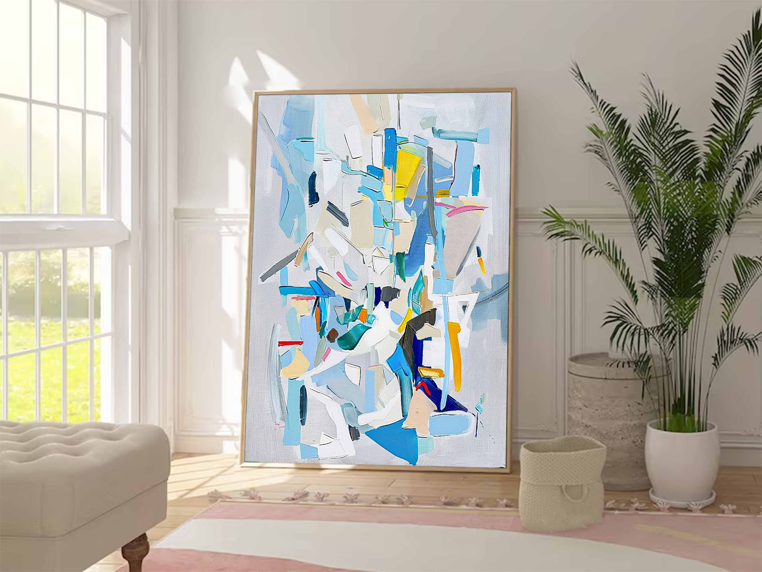 Wall Art Overlapping Abstract Energetic Lively