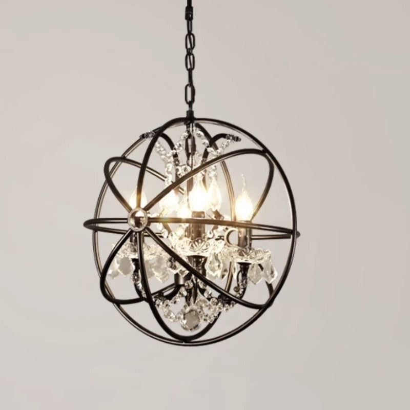 Kristy Rustic Vintage Candle Metal Pendant Light Black/Rust Bedroom - Neutralighting
