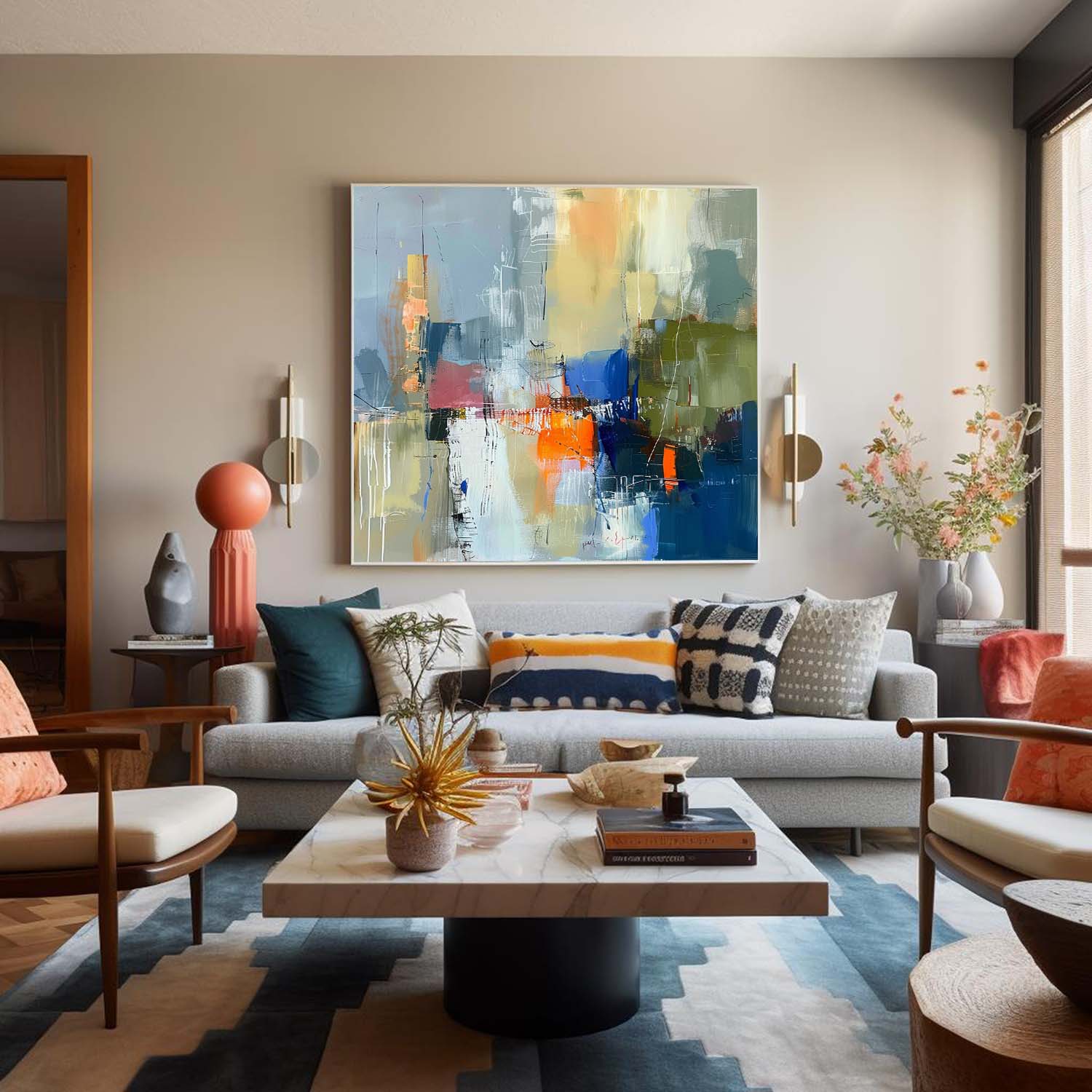 Wall Art Abstract Painterly Landscape Decor