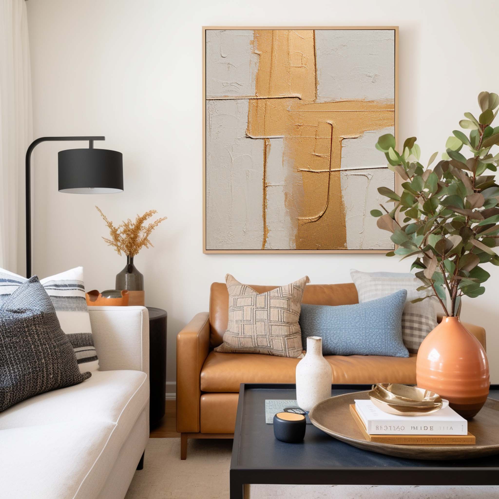 Wall Art Abstract Painterly Clean Minimalist
