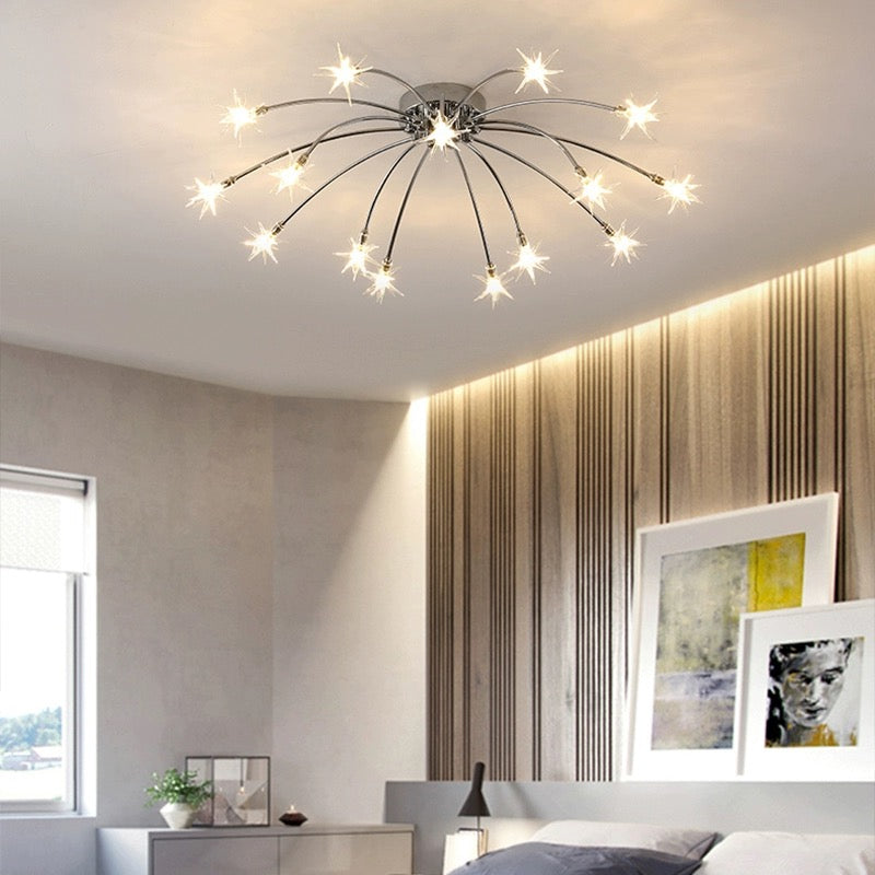Arisha Art Deco Starry Flush Mount Ceiling Light - Neutralighting