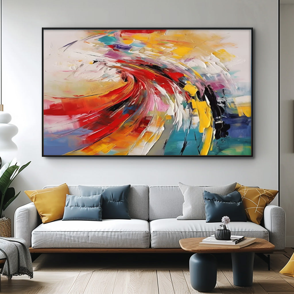 Wall Art Impasto Abstract Swirling Expressionist