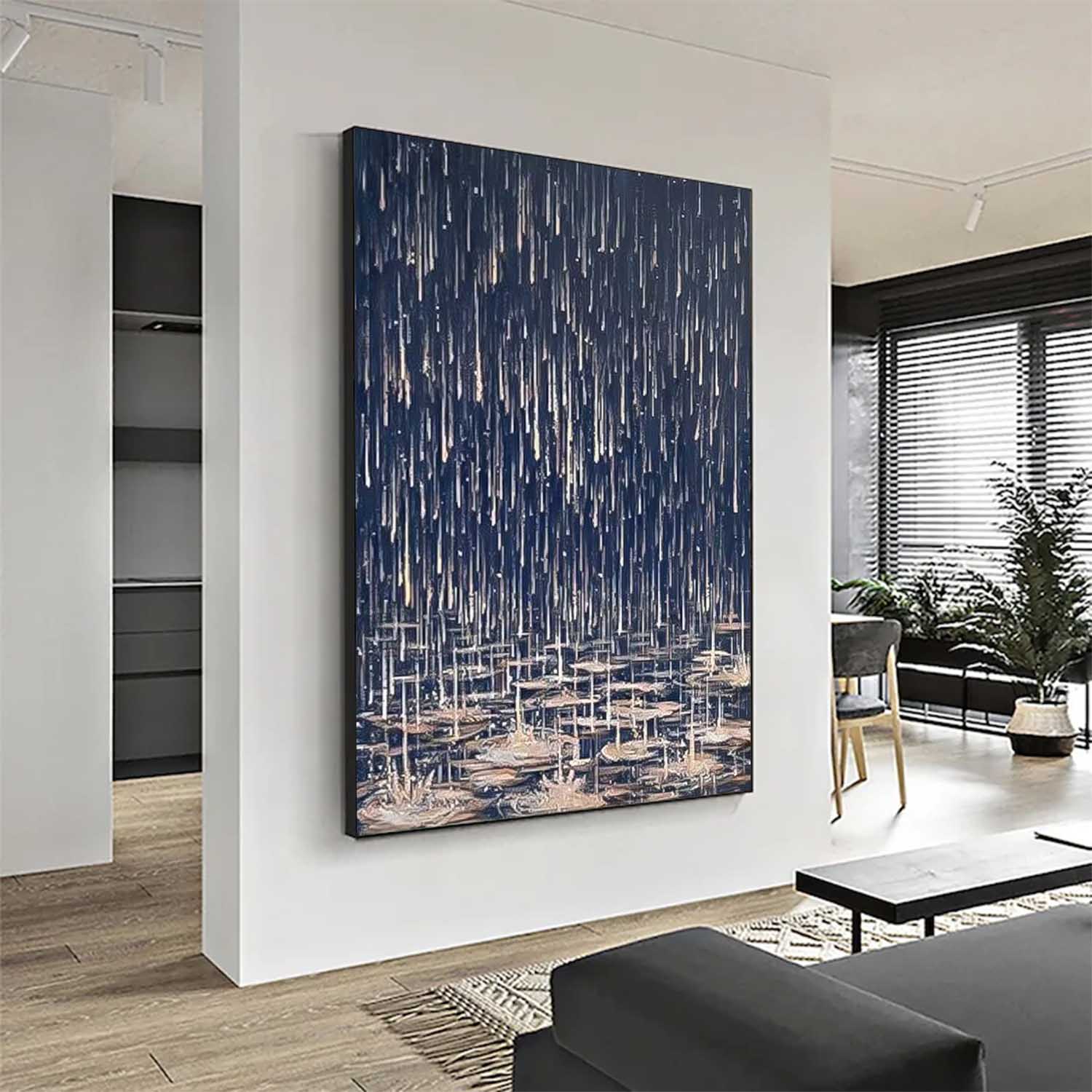 Wall Art Abstract Rainy Serene Mysterious