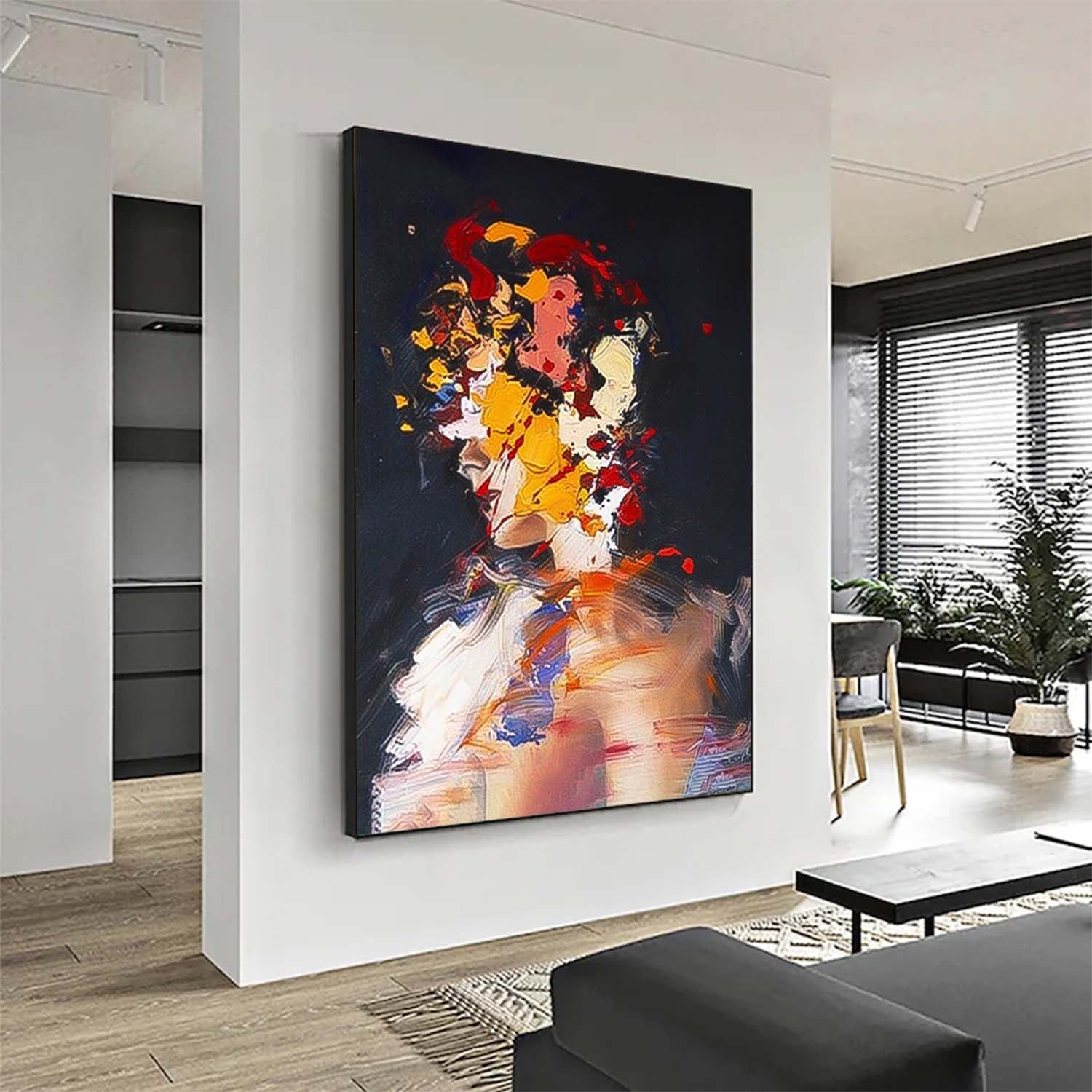 Abstract Pastel Canvas Oil Painting