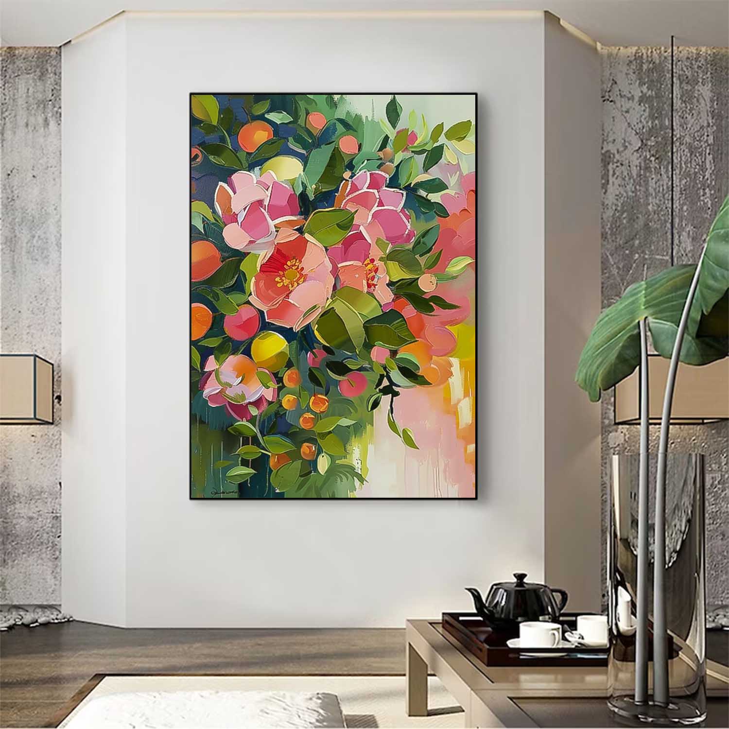 Wall Art Flower Cheerful Contemporary Elegant