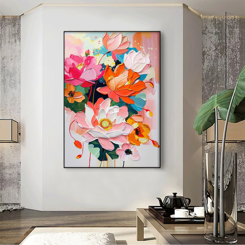 Wall Art Cheerful Lively Spring Vibrant Floral