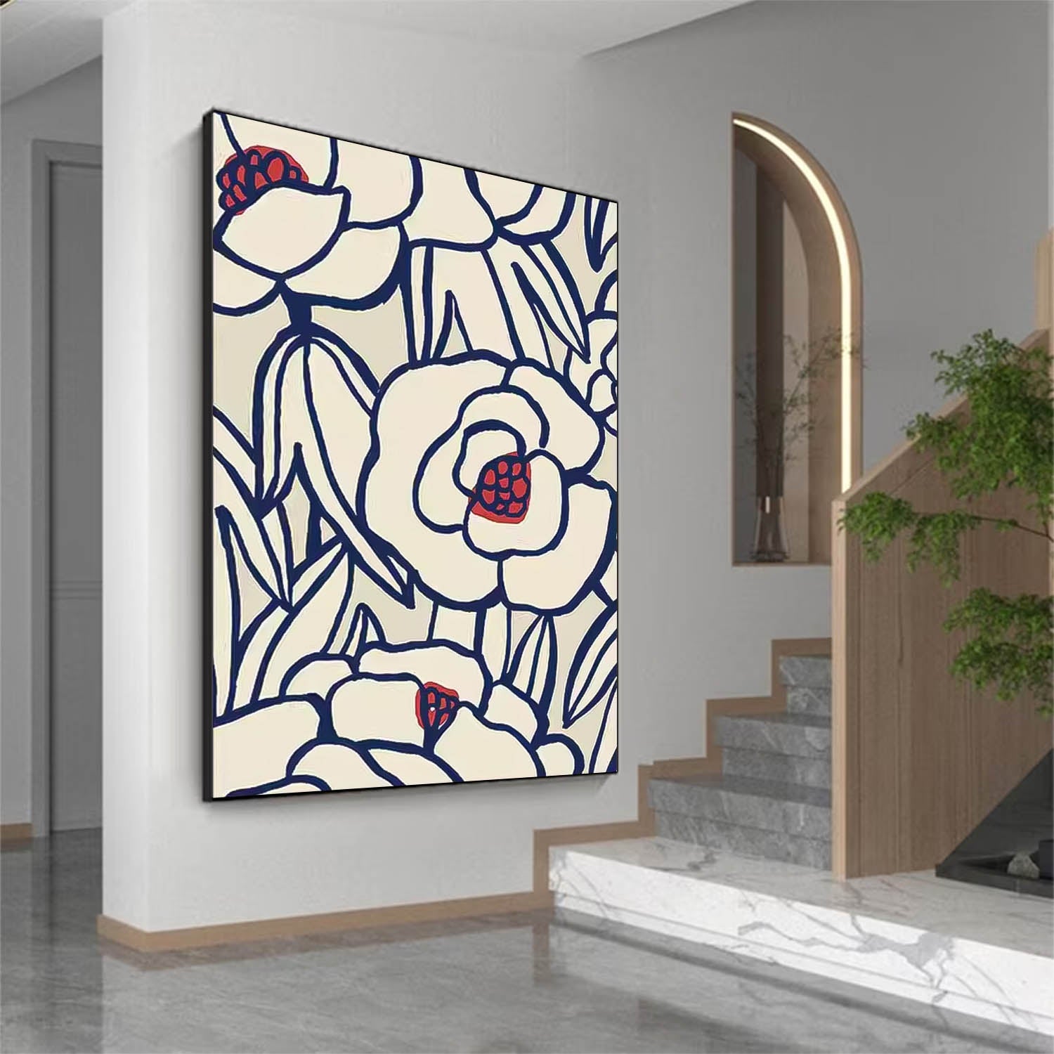 Wall Art Graphic Flower Bold Retro Artistic
